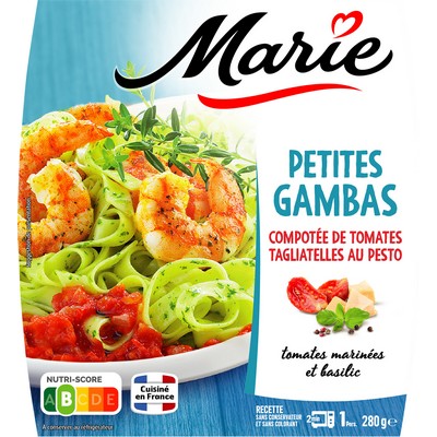 Petites gambas tagliatelles pesto 280g