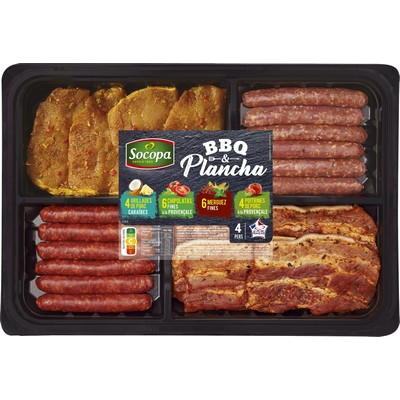 Plateau bbq plancha porc 700g