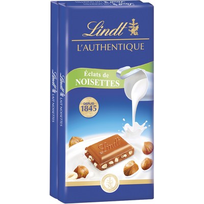 Chocolat lait noisettes 100gx2