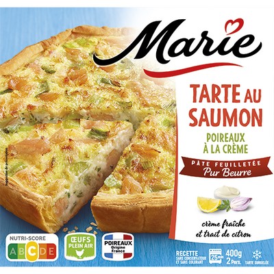 Tarte au saumon poireau a la creme 400g