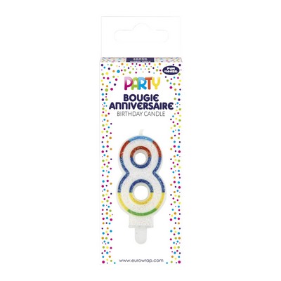Bougie chiffre 8 20g