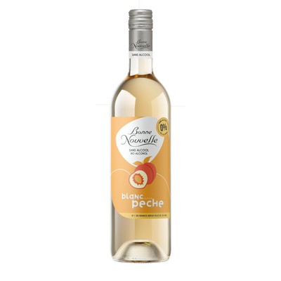 Vin blc ss alcool peche 75cl