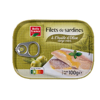 Filet sardine huile olive 100g