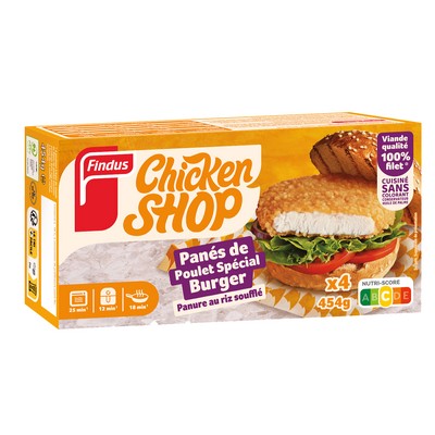 Panes poulet burger 454g