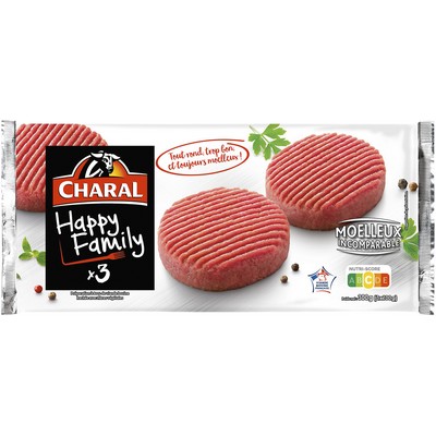 Steak hache happy family 3x100g